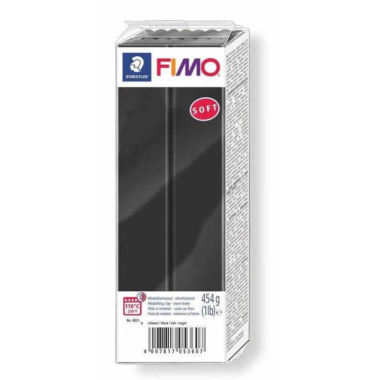 Fimo Soft Large Block 454g Black 8021-9