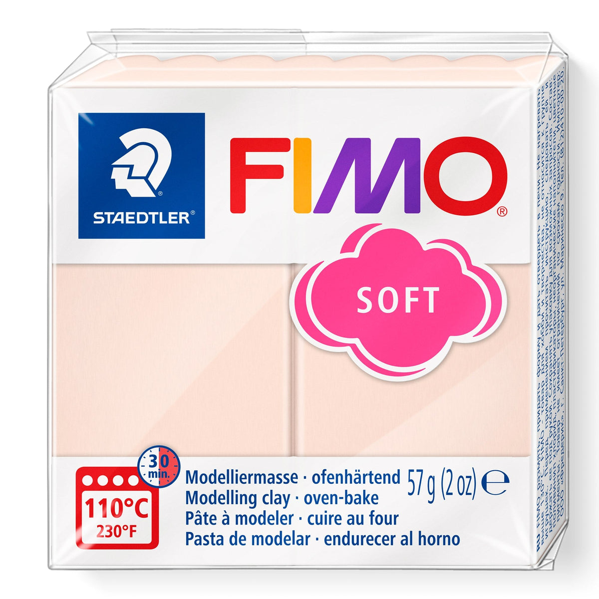 Fimo Soft Standard Block Pale Pink 8020-43