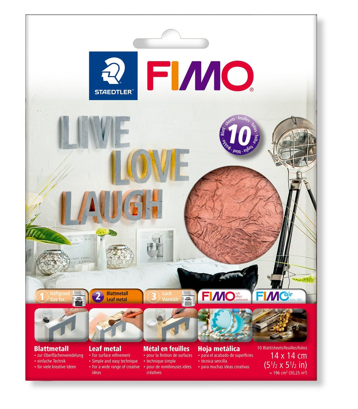 Fimo Leaf Metal Copper Pack 10 Sheets 8781-26