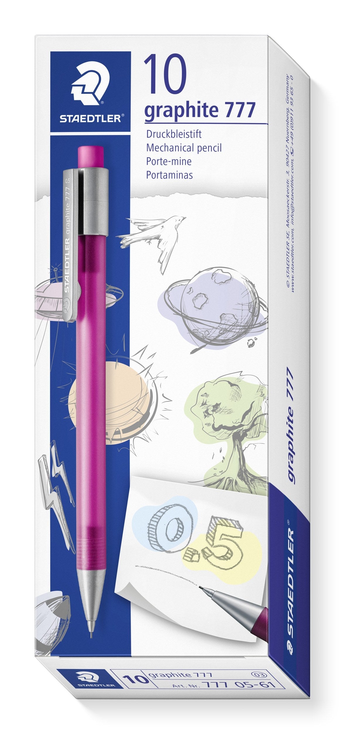 Staedtler Graphite 777 Mechanical Pencil 0.5mm Dark Mauve Box 10 777 05-61