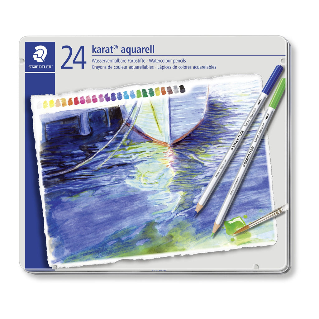 Staedtler Karat Aquarell Watercolour Pencils Tin 24 125 M24