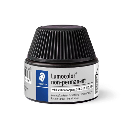 Staedtler Lumocolor Non-Permanent Refill Pot Black 487 15-9