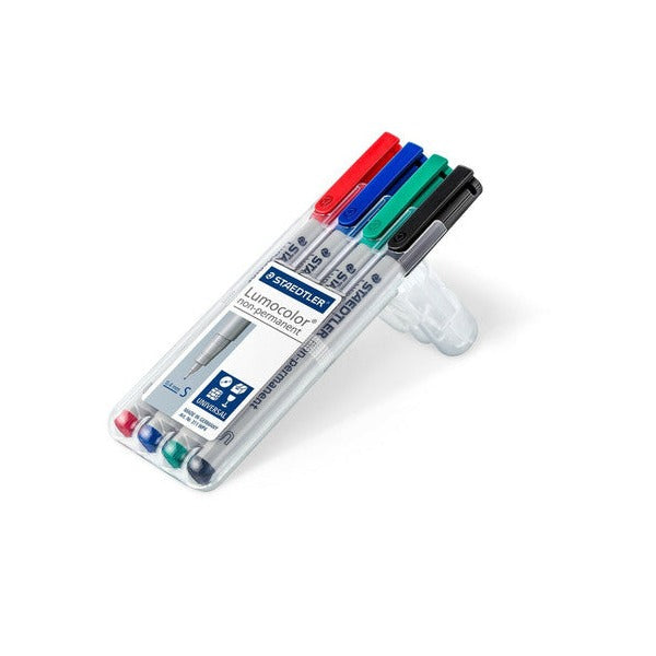 Staedtler Lumocolor Non-Permanent Superfine Wallet 4 Assorted 311 WP4