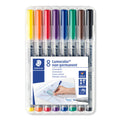 Staedtler Lumocolor Non-Permanent Fine Pen Assorted Wallet 8 316 WP8