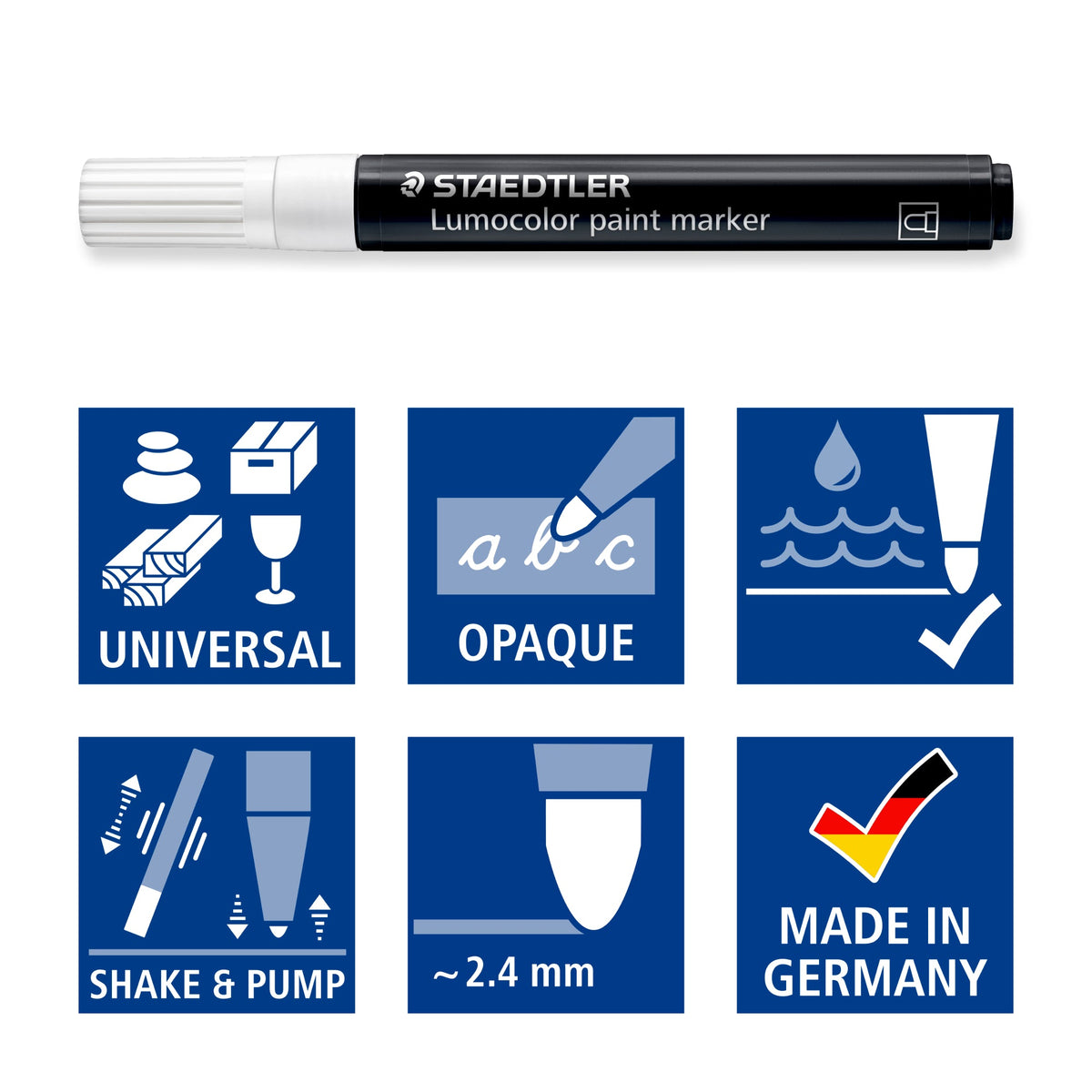 Staedtler Lumocolor Acrylic Paint Marker Bullet Tip Assorted Pack 10 349 C10