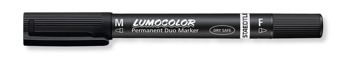 Staedtler Lumocolor Permanent Duo Marker Black Box 10 348-9