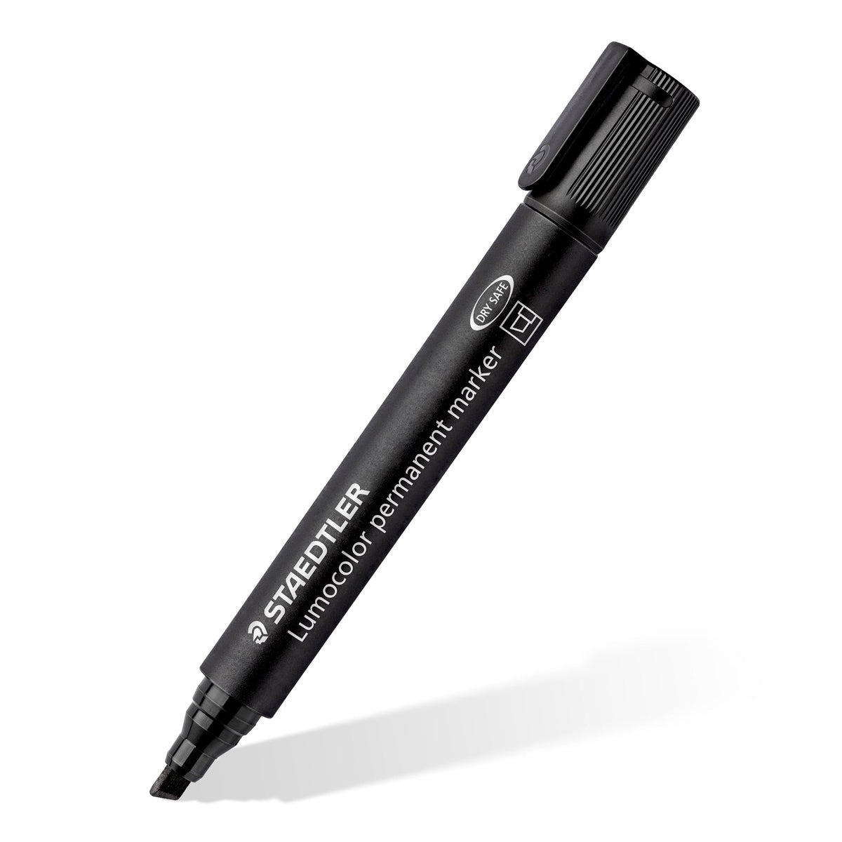 Staedtler Lumocolor Permanent Marker Chisel Tip Black Wallet 4 350-9 WP4