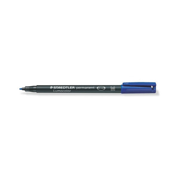 Staedtler Lumocolor Permanent Pen Medium Blue Box 10 317-3