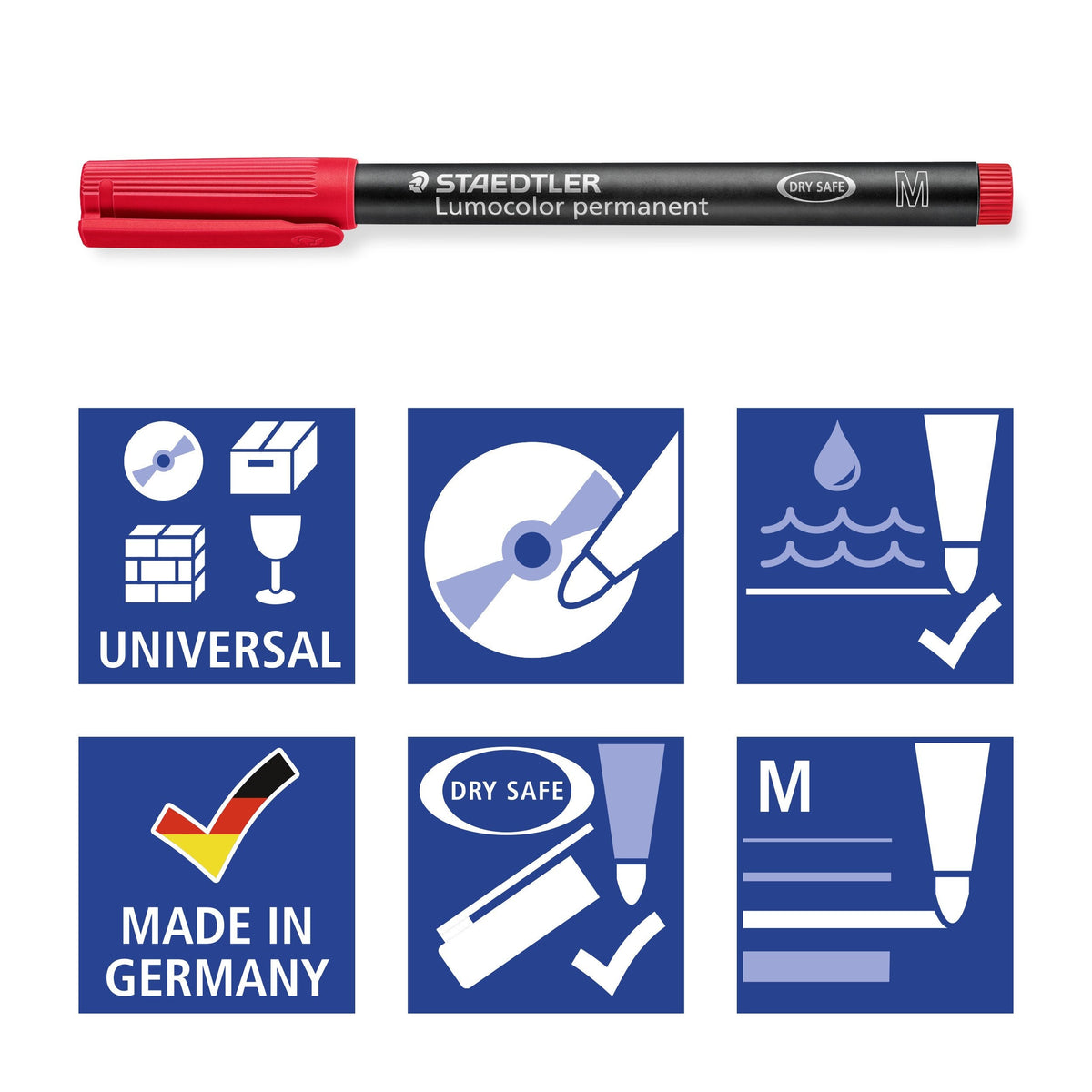 Staedtler Lumocolor Permanent Medium Green Box 10 317-5