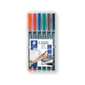 Staedtler Lumocolor Permanent Pen Medium Assorted Wallet 6 317 WP6
