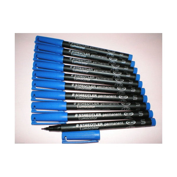 Staedtler Lumocolor Permanent Superfine Blue Box 10 313-3