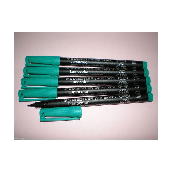 Staedtler Lumocolor Permanent Superfine Green Box 10 313-5