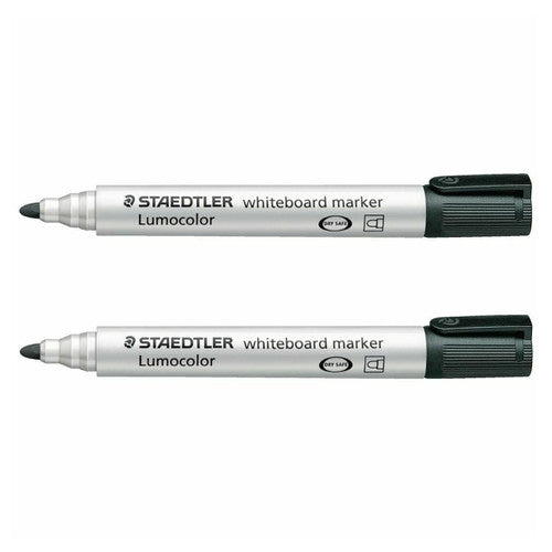 Staedtler Lumocolor Whiteboard Marker Black Blister 2 Carton 10 Cards 351-9BK2