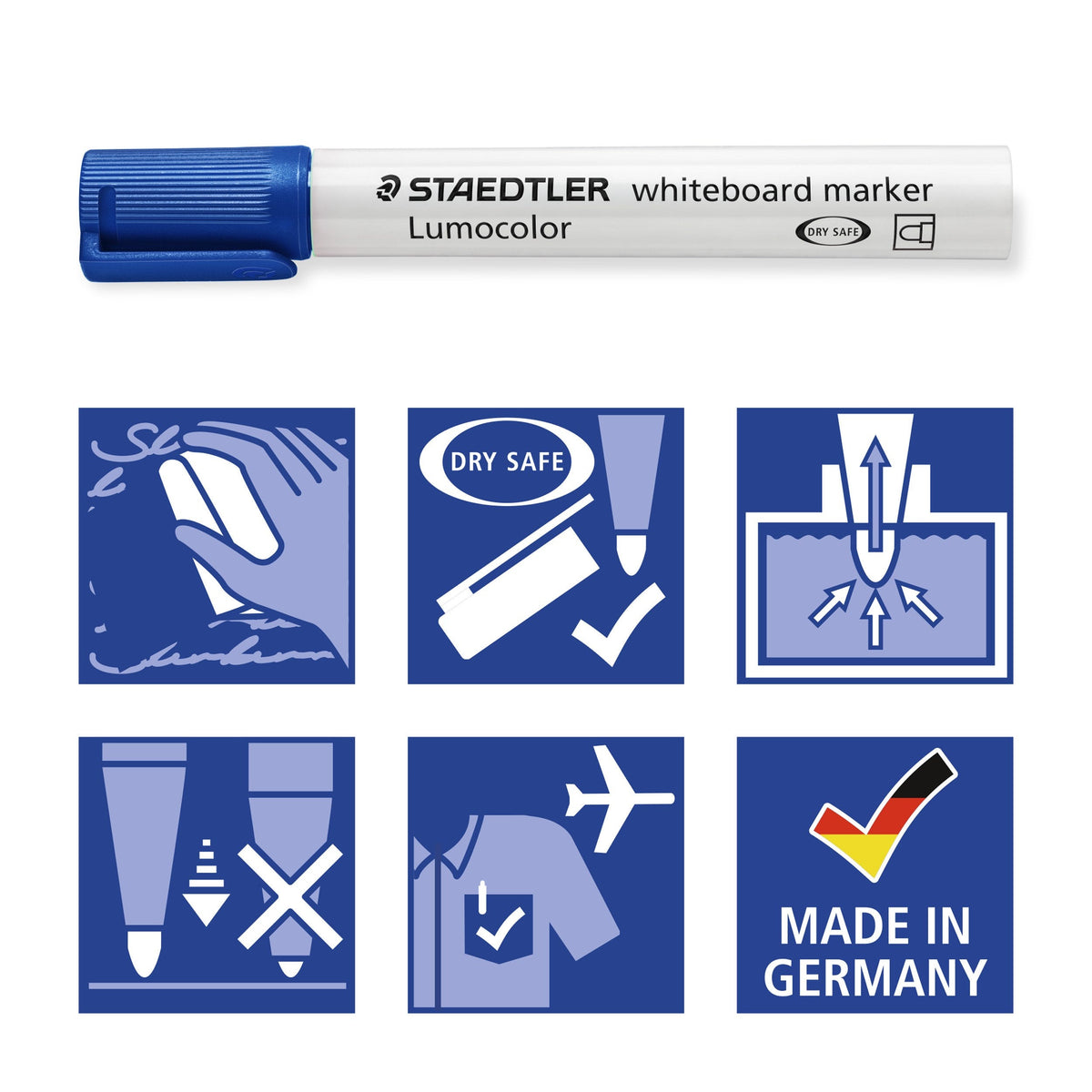 Staedtler Lumocolor Whiteboard Marker Bullet Tip Blue Cup 19 351-3 KP19