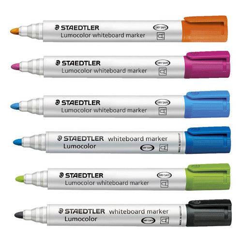 Staedtler Lumocolor Bright Whiteboard Marker Wallet 6 Assorted 351 WP6-1