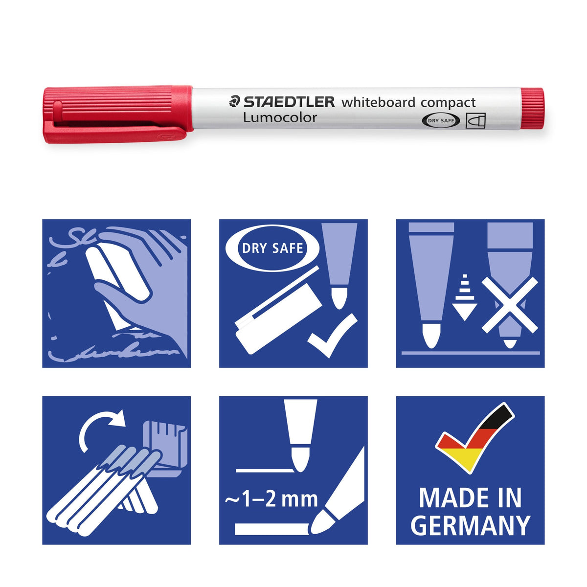 Staedtler Lumocolor Whiteboard Compact Marker Orange Box 10 341-4