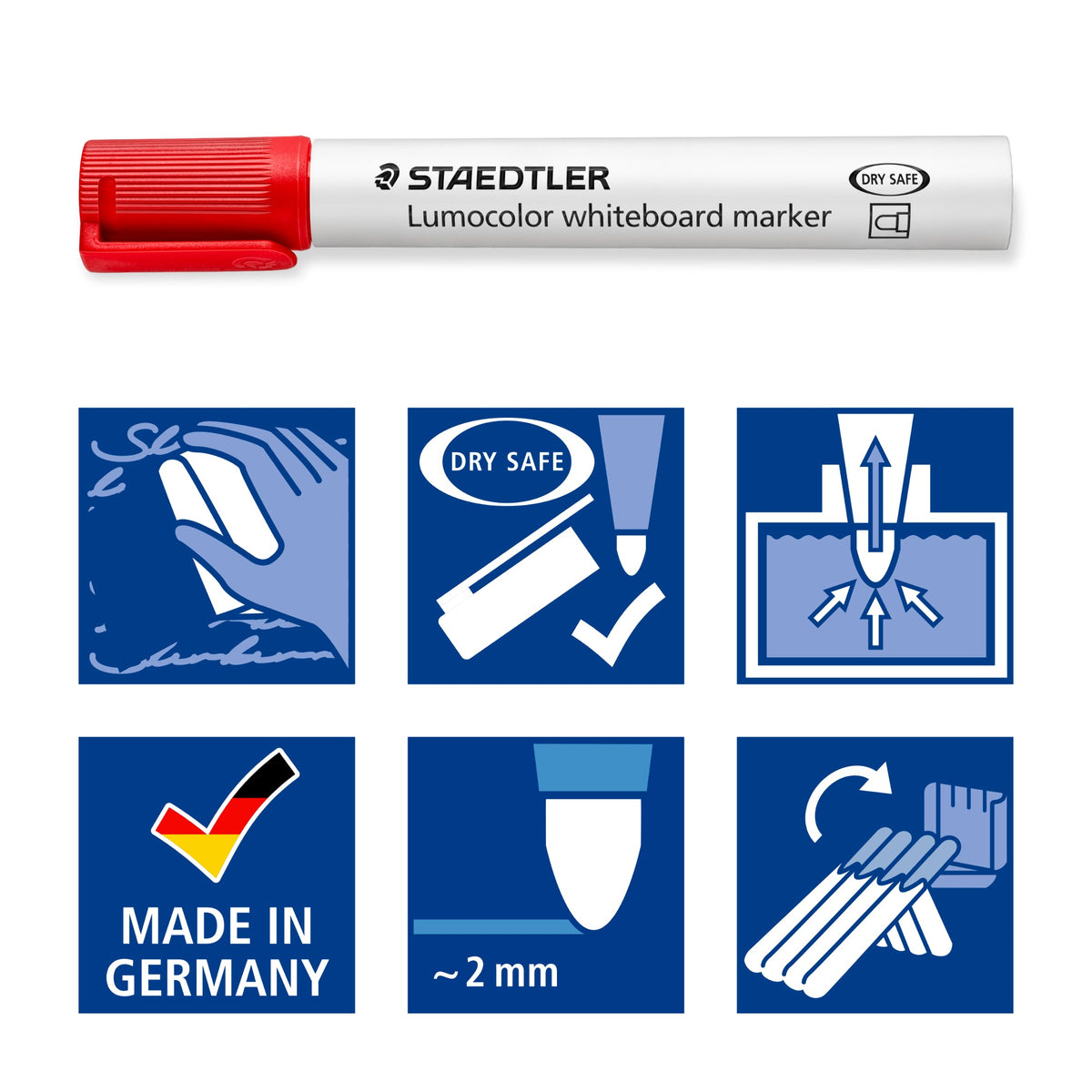 Staedtler Lumocolor Whiteboard Marker Bullet Tip Assorted Tote Tray 90 351 G90