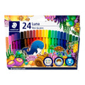 Staedtler Luna Fibre Tip Pens Pack 24 Assorted 327 LWP24