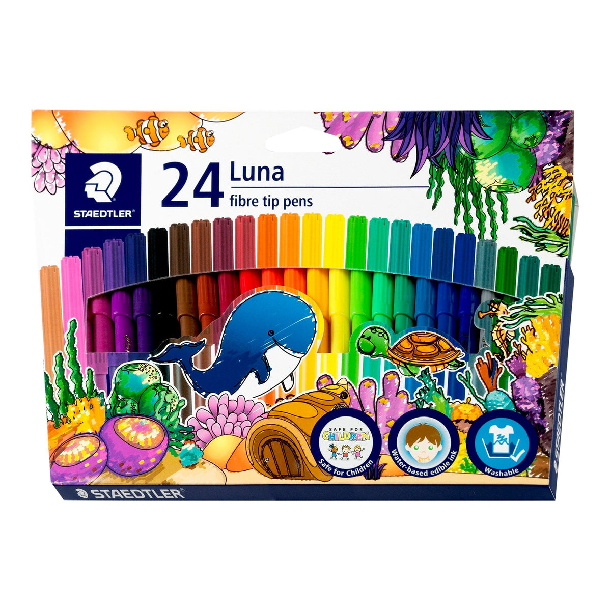 Staedtler Luna Fibre Tip Pens Pack 24 Assorted 327 LWP24