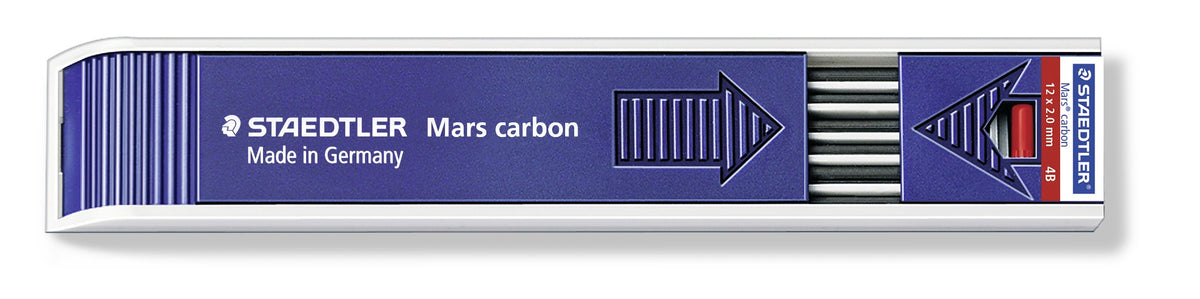 Staedtler Mars 2mm Carbon Leads 4B Tray 12 200-4B