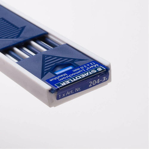 Staedtler Mars Lumochrom Leads Blue 2mm Tray 12 204-3