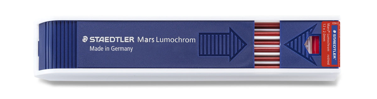 Staedtler Mars Lumochrom Leads Red 2mm Tray 12 204-2
