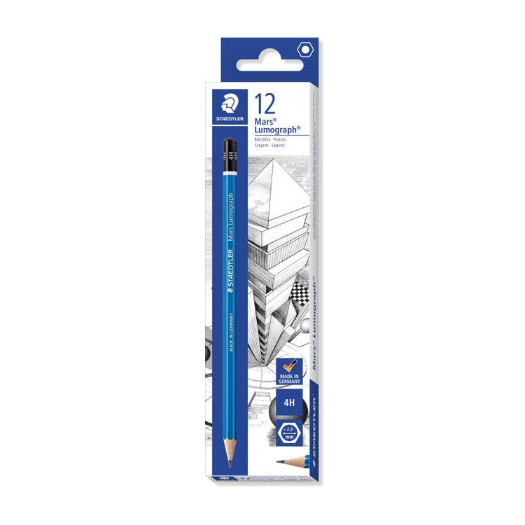 Staedtler Mars Lumograph Pencils 4H Box 12 100-4H