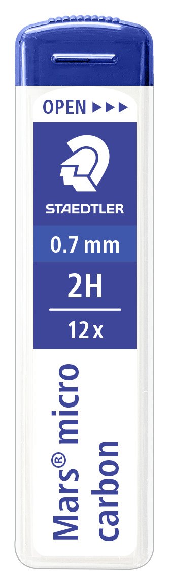 Staedtler Mars Micro Carbon Leads 0.7mm 2H 250 07-2H