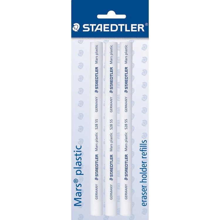 Staedtler Mars Plastic Eraser Holder Refills Box 10 Polybags 3 528 55 PB3