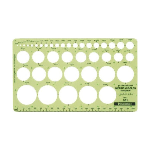 Staedtler Mars Professional Metric Circle Template 977 501