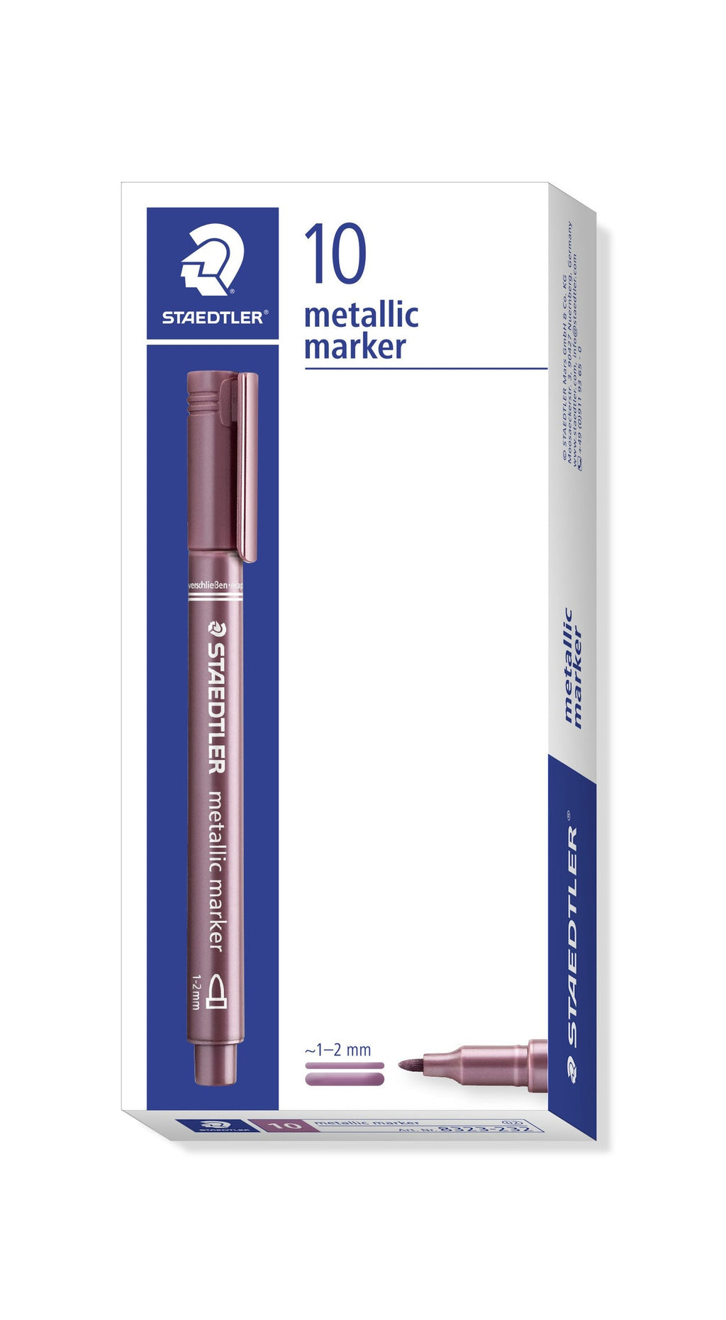Staedtler Metallic Marker Red Box 10 8323-232