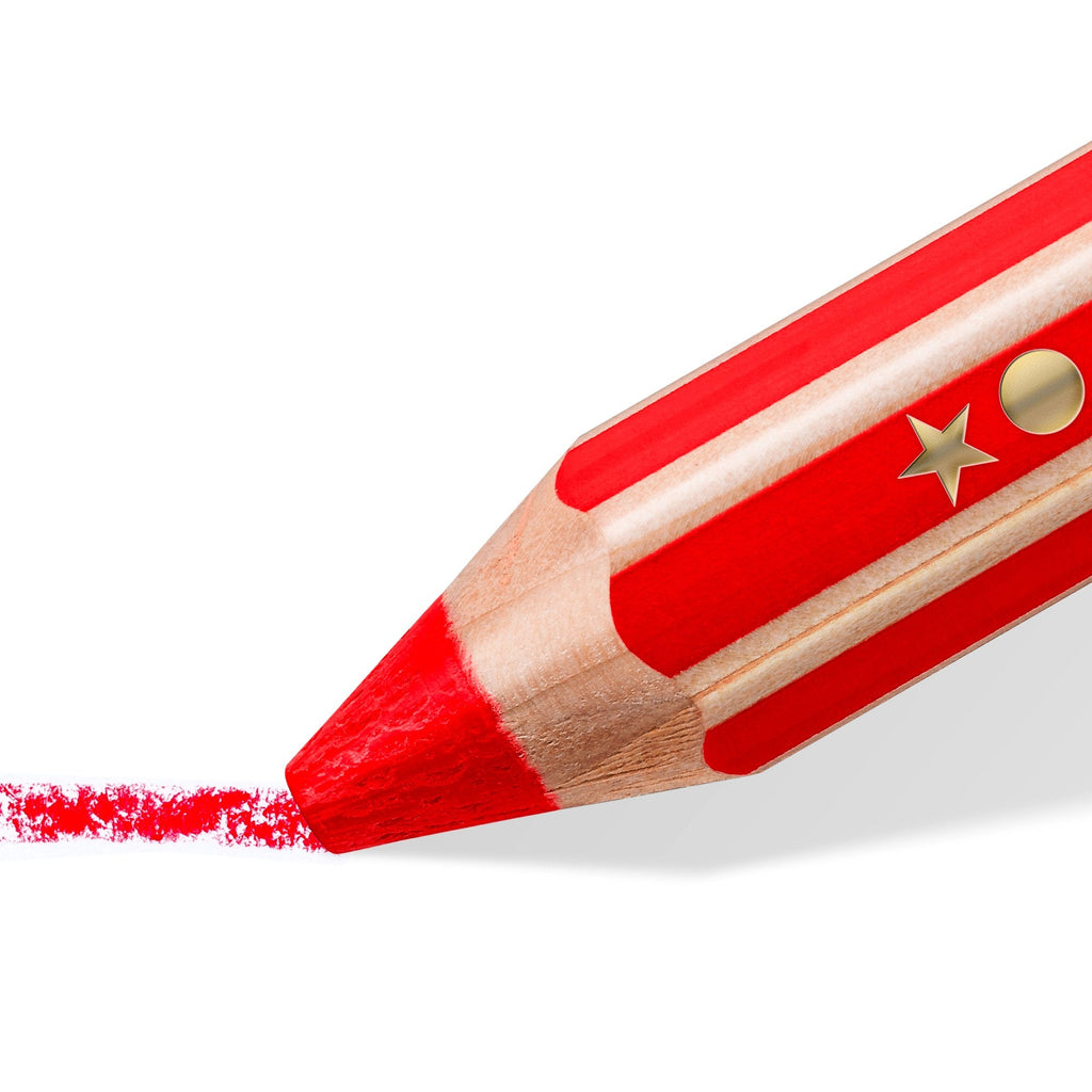 Staedtler Noris Junior 3in1 Pencils Box 6 Assorted Colours 140 C6