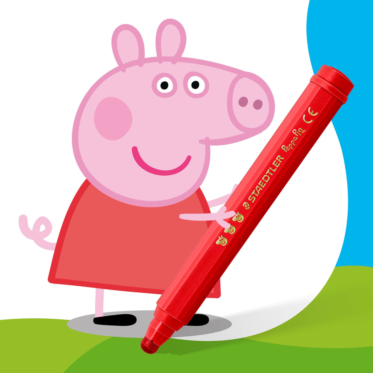 Staedtler Noris Junior Peppa Pig Jumbo Fibre Tip Pens Pack of 12