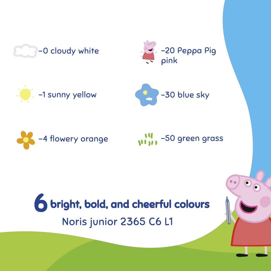 Staedtler Noris Junior Peppa Pig Sidewalk Chalk Pack of 6