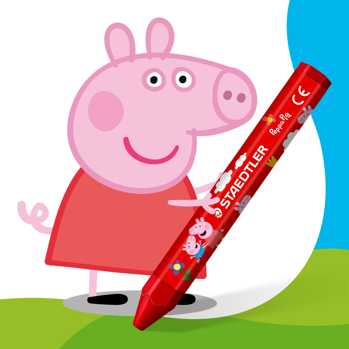 Staedtler Noris Junior Peppa Pig Wax Crayons With Spatula Pack of 6
