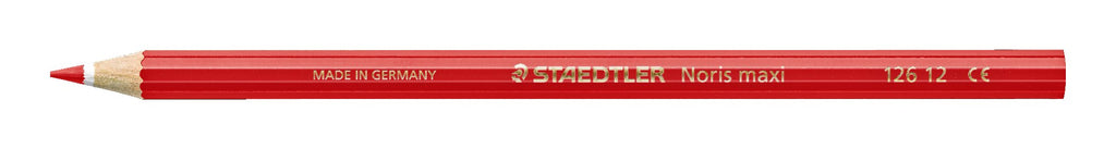 Staedtler Noris Maxi Learner Coloured Pencils Red Pack 12 126 12-2