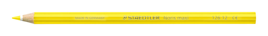 Staedtler Noris Maxi Learner Coloured Pencils Yellow Pack 12 126 12-1