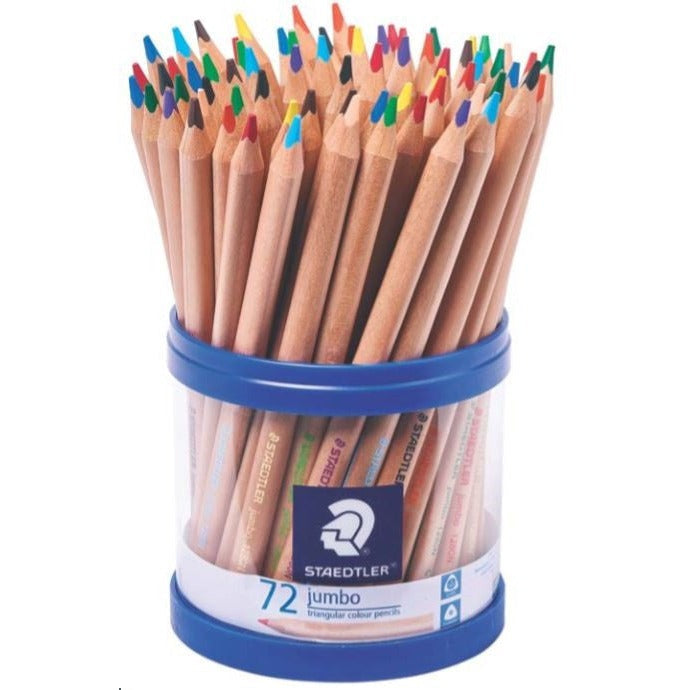 Staedtler Jumbo Natural Coloured Pencils Assorted Cup 72 1280N KP72