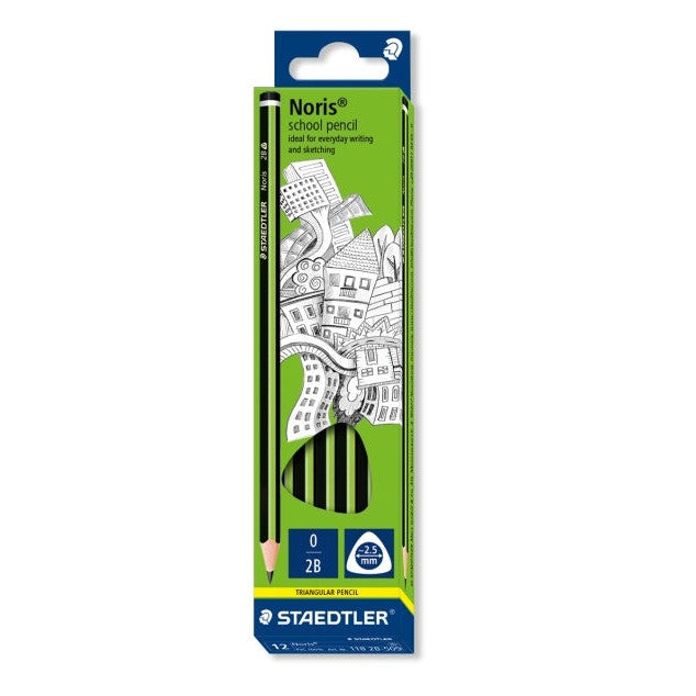 Staedtler Noris Triangular Pencil 2B Box 12 118 2B-509