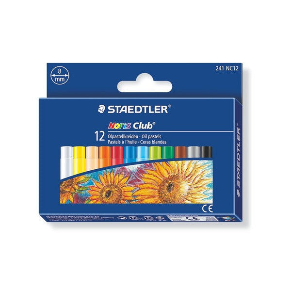 Staedtler 241 NC12 Noris Club Oil Pastels Assorted Box 12
