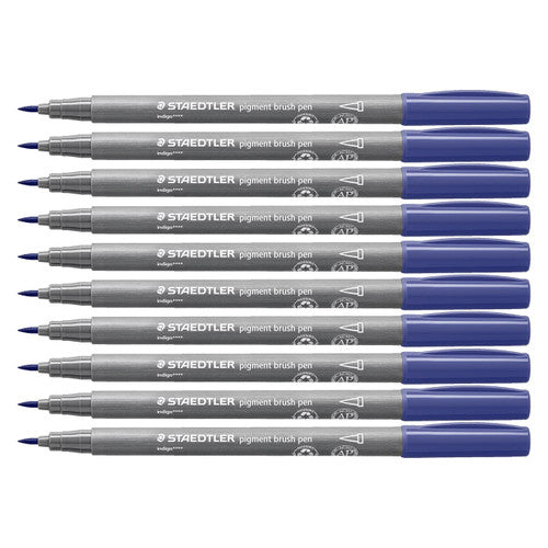 Staedtler Pigment Arts Brush Pen Indigo Pack 10 371-36