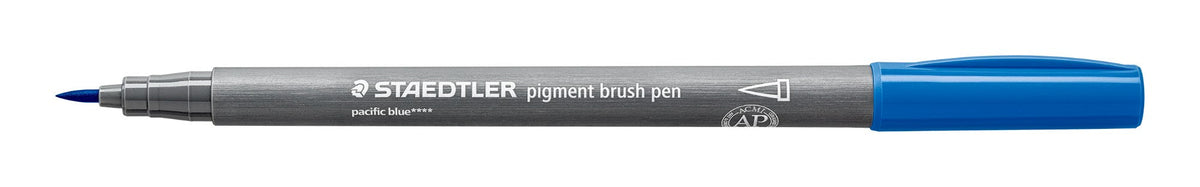 Staedtler Pigment Arts Brush Pen Pacific Blue Box 10 371-39