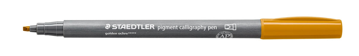 Staedtler Pigment Arts Calligraphy Pen Golden Ochre Box 10 375-16