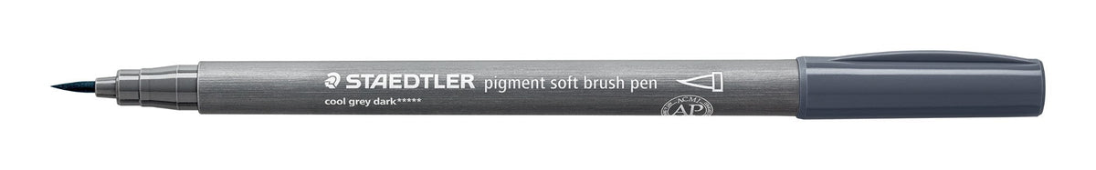 Staedtler Pigment Arts Soft Brush Pen Cool Grey Dark Pack 10 372-871