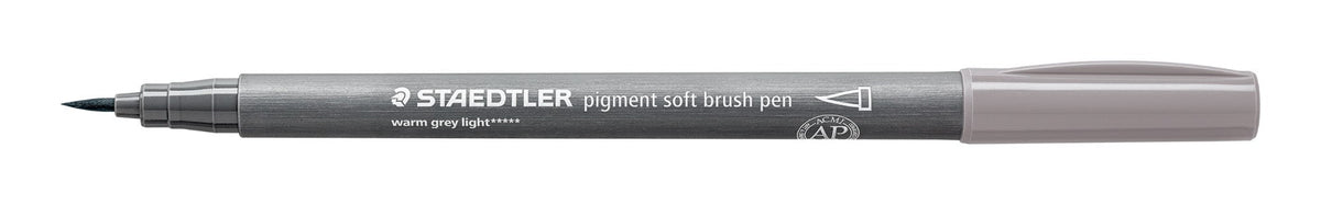 Staedtler Pigment Arts Soft Brush Pen Warm Grey Light Box 10 372-840