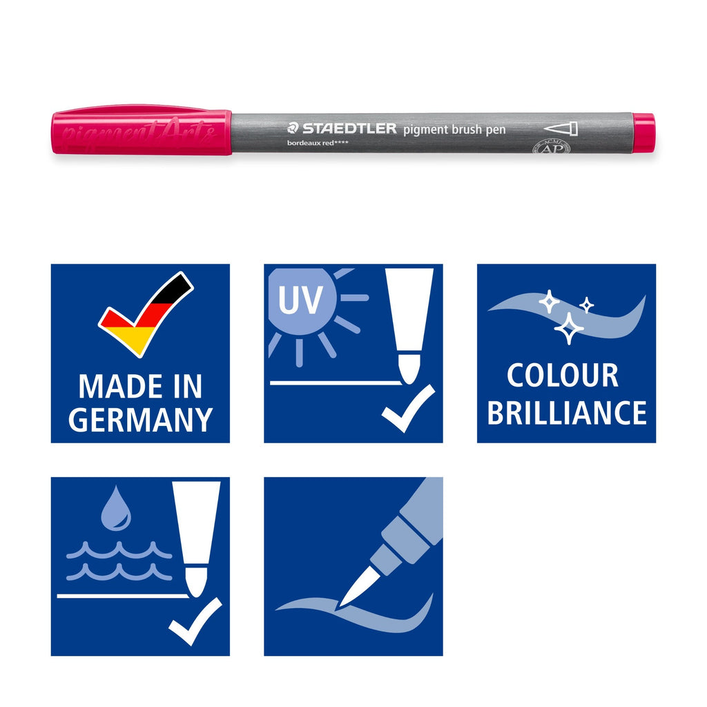 Staedtler Pigment Arts Brush Pen Assorted Pack 36 371 C36