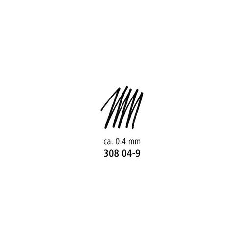 Staedtler Pigment Liner 0.4mm Black Box 10 308 04-9
