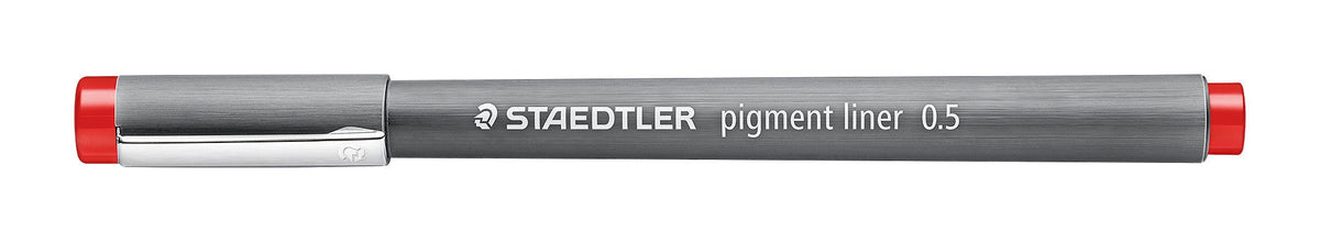 Staedtler Pigment Liner 0.5mm Red Box 10 308 05-2