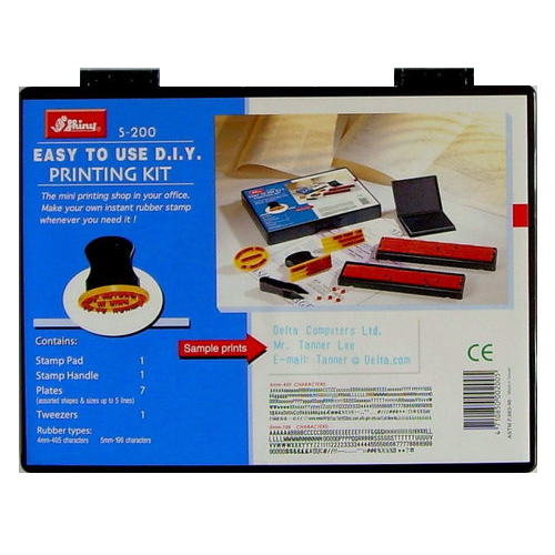 Staedtler Shiny Non Self-Inking Printing Kit 4mm 5mm Characters 5 Lines 9S200