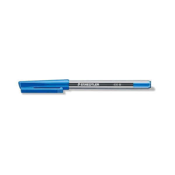 Staedtler Stick 430 Ballpoint Blue Medium Dispenser Box 100 430MA3B100